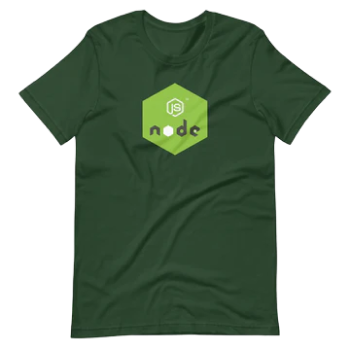 Polo verde con el logo de Node.js